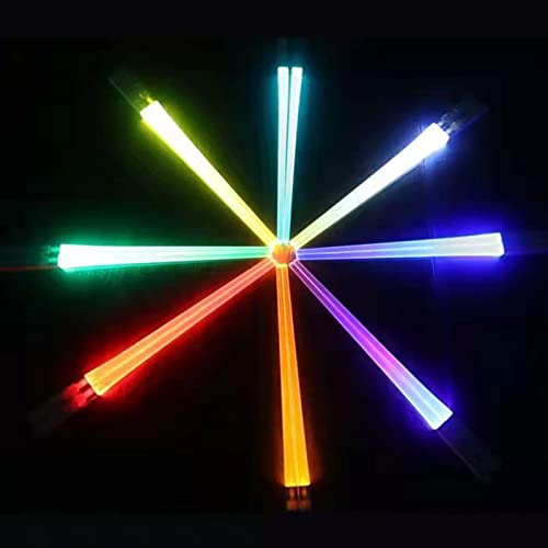 Leuchtende Essstäbchen, 7 Paar Kreative LED Essstäbchen, LED Light Up Chopsticks, Spülmaschinenfest, Wiederverwendbares Essstäbchen für Sushi Reis Nudeln Küchen Dinnerparty Mottoparty Geschenk von Pomurom