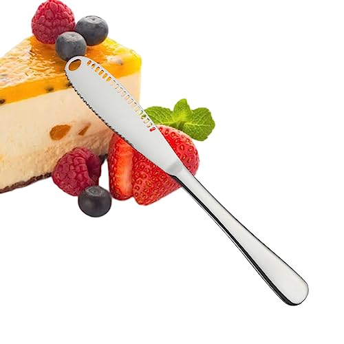 Pomurom Butterschaber,Erdnussbutterstreuer | Tafelmesser mit kleinem Schlitz, glättende Oberfläche zum Schneiden von Käse, Brot, Gemüse und kalter Butter von Pomurom