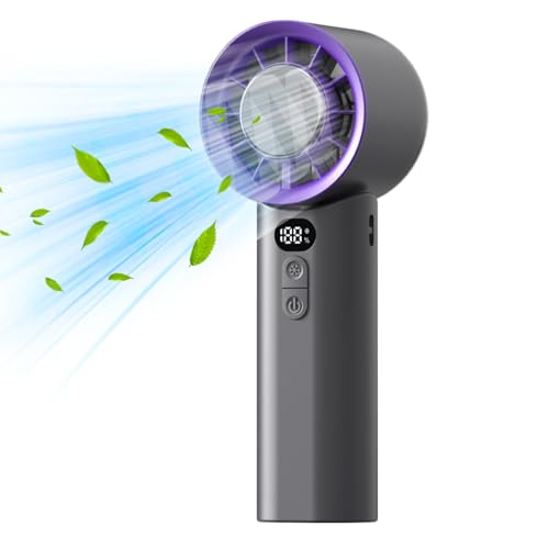 Pomurom Handventilator Klappbar | Leiser Reisventilator Klappbar Wiederaufladbar - Praktisches Tragbares Zubehör Als Reisebegleiter Für Outdoor Sportveranstaltungen Und Picknick von Pomurom