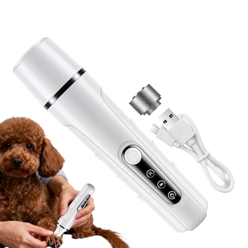 Pomurom Hundepfeilenfeiler - LED Beleuchtung | USB Wiederaufladbar Katze Hund Nägel Mit Ersatz Kopf - Für Zuhause Badezimmer Reisen Camping Unterwegs Kätzchen Welpen Tiere von Pomurom