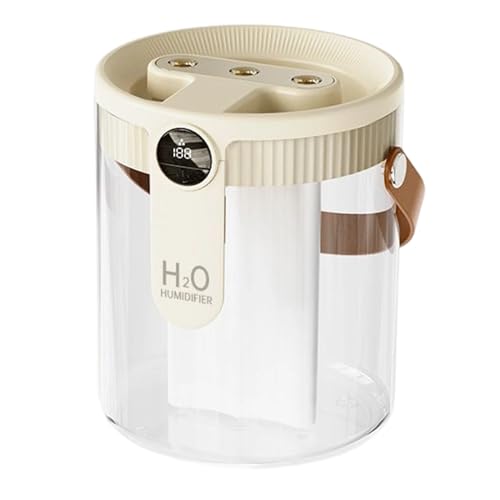 Schlafzimmer Luftbefeuchter, Raumbefeuchter für Schlafzimmer, leiser kabelloser Diffusor mit 1,5 l Wassertank für Wohnheim, Innenbereich, Schreibtisch, Reisen, Haushaltspflanzen von Pomurom
