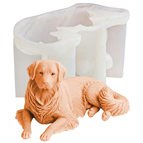 Silikonform Kerzen, 3D Hund Tiere Kerze Kerzenform Silikon, DIY Kerzengießform, Wachsformen Silikon für die Herstellung von Duftkerze Kerzen Fondant-Kuchen Epoxidharz Haus Dekoration von Pomurom