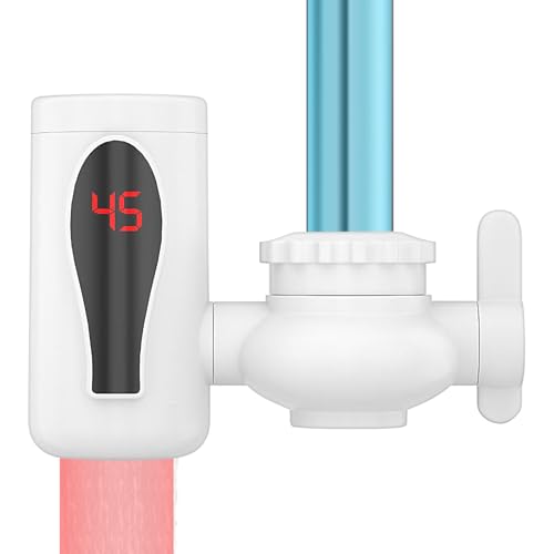 Sofortiger Heißwasserhahn | Mit Integrierter Heizfunktion | Drehbarer Wasserarmatur mit LED digitaler Anzeige und Doppelmodi für Händewaschen Pausenraum Badezimmer Kleine Wohnungen und Sofortiger Heißwasserhahn | Mit Integrierter Heizfunktion | Drehbarer Wasserarmatur mit LED digitaler Anzeige und Doppelmodi für Händewaschen Pausenraum Badezimmer Kleine Wohnungen und von Pomurom