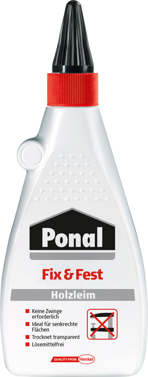 Ponal Holzleim Fix & Fest 500 g Flasche, trocknet transparent von Ponal