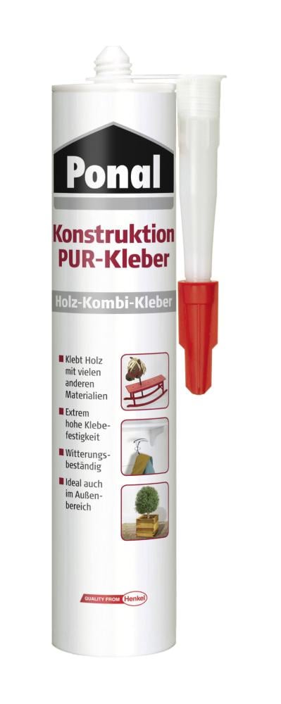 Ponal Konstruktion PUR-Kleber 530 g Kartusche, elfenbein von Ponal