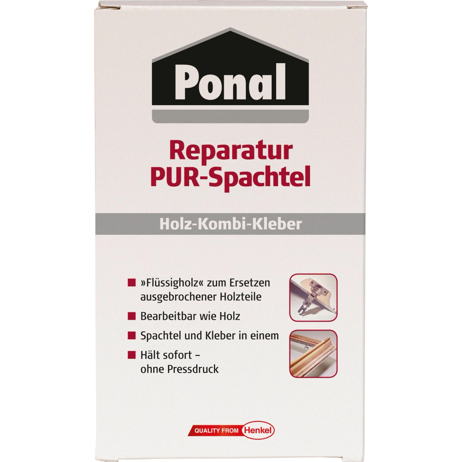 Ponal Reparatur Pur-Spachtel Holzspachtelmasse 177 g Beige / Holzfarben von Ponal