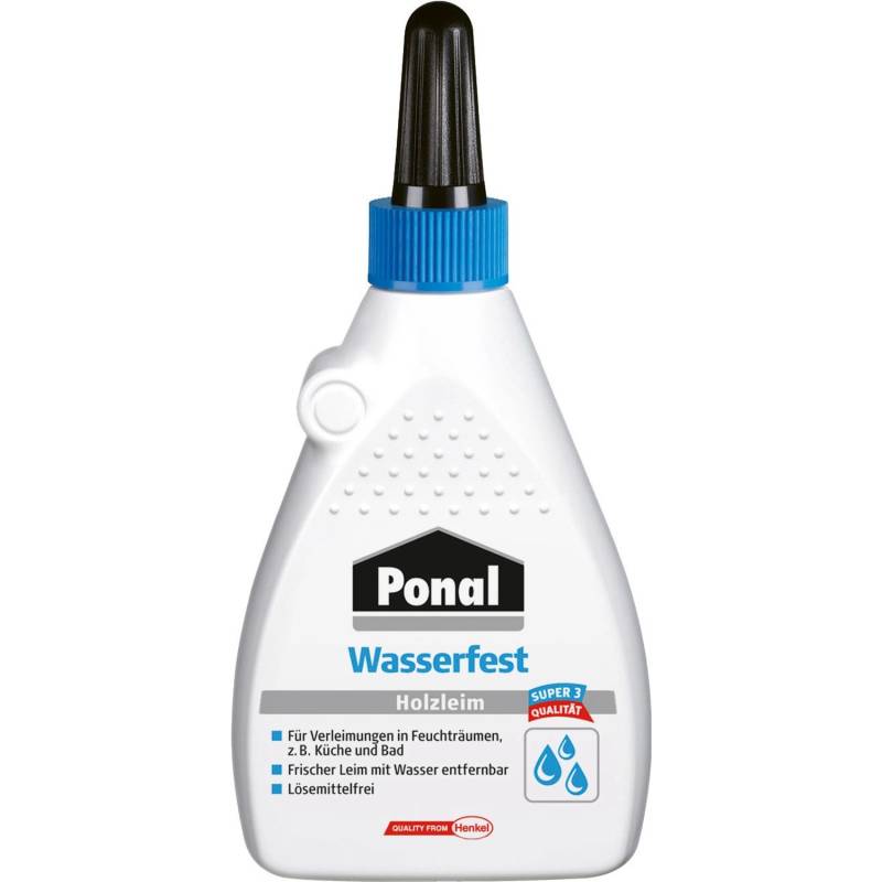 Ponal Holzleim Wasserfest 120 g Flasche trocknet transparent von Ponal