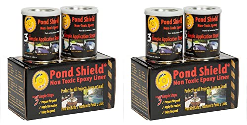 Pond Armor SKU-CLEAR-QT2P Teichschutz, transparent, 1,5 Quart, 2 Stück ungiftige Epoxidbeschichtung von Pond Shield