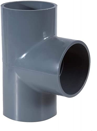 PVC Rohr und Rohrverbinder Ø63mm Winkel, Muffen, T-Stück, Kappen Fittings (1x T-Stück 63mm) von Pondlife