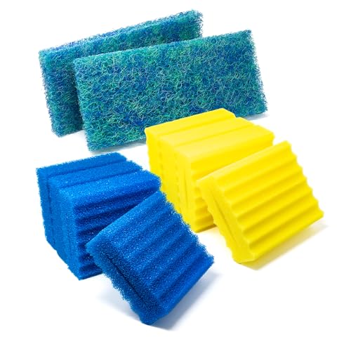 Pondlife CBF Ersatzfilter Set 8 x Schwamm, 2 x Japanmatte passend für OTF 16000 & 350B Filter von Pondlife