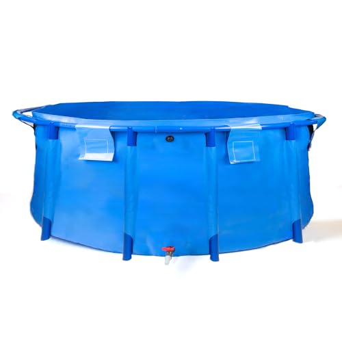 Pondlife Faltbecken für Koi und Teichfische, Ø 250cm x Höhe 100cm, 4900 Liter, faltbares Becken für innen und außen, stabile PVC-Folie, UV-beständig von Pondlife