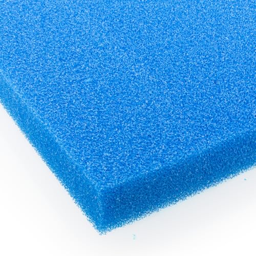 Pondlife Filterschaum blau 100x100x5 cm PPI 20 mittel, Filtermatte Teich und Aquarium, zuschneidbar, zur optimalen Verwendung als Filtermedium in Teichfiltern von Pondlife