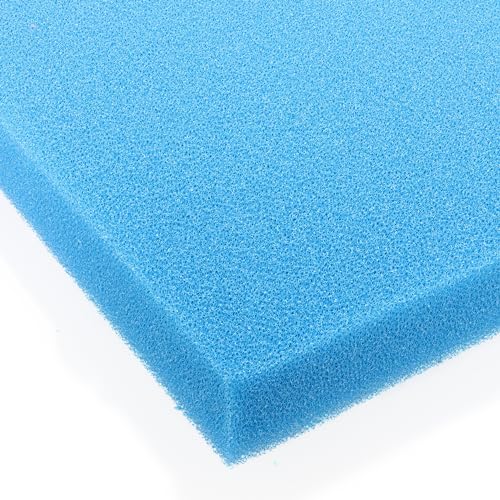 Pondlife Filterschaum blau 50x50x5 cm PPI 30 fein, Filtermatte Teich und Aquarium, zuschneidbar, zur optimalen Verwendung als Filtermedium in Teichfiltern von Pondlife