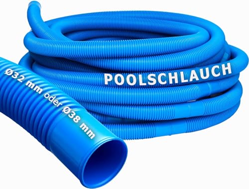 Pondlife Poolschlauch Schwimmbadschlauch (blau) Ø 32 mm, Länge 30 m Original aus Europa von Pondlife