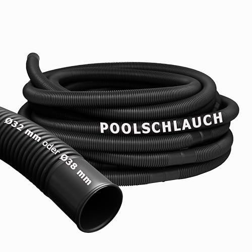 Pondlife Solarschlauch, spezieller Schlauch für wärmeres Wasser in Pool & Schwimmbad (schwarz), Ø 38 mm, Länge 3 m, umweltfreundliche Poolheizung von Pondlife