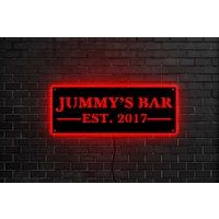 Benutzerdefinierte Bar Led-Schild, Leuchtreklame, Personalisiertes Schild, Leuchtschild, Name Schild Led, Led-Licht, Hausbar Neonschild von PondokStore