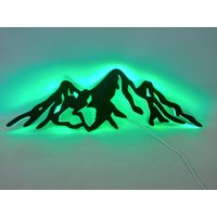 Berg Wand Kunst Leuchten, Nachtlicht, Led Berg, Berge Neon Schild, Mit Licht, Led Schild von PondokStore