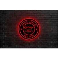 Benutzerdefinierte Garage Led-Schild, Neonschild, Papas Leuchtschild, Personalisiertes Garagenschild von PondokStore