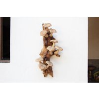 Wandbehang Aus Holz Pilz-Deco, Pilz-Wandkunst, Handgefertigter Wandbehang, Rustikale Natur-Inspirierte Kunst, Einzigartiges Geschenk von PondokWoodCarving