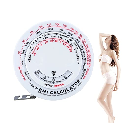 Body Measuring Tape, Beauty Körperfett-Tester Mass Index Runde Fettmessung Maßnahme Fitness Measuring Body Retractable Tape von Pongnas