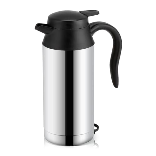 Pongnas Auto Kettle, Tragbarer Teekessel Tragbarer Elektriskocher Edelstahlheizung 12 V 750 Ml für die Reise Pongnas Auto Kettle, Tragbarer Teekessel Tragbarer Elektriskocher Edelstahlheizung 12 V 750 Ml für die Reise von Pongnas