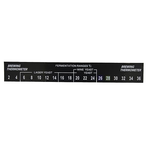 Pongnas Brauthermometer Zum Aufkleben, 5 Stück, Selbstklebender LCD-Aufkleber für Selbstgebrautes Bier von Pongnas