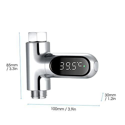 Pongnas Digitales Duschthermometer LED -Badetemperatur Monitor Wasserthermometer 360 ° Rotatable Display Baby ältere Heimatbadezimmer von Pongnas