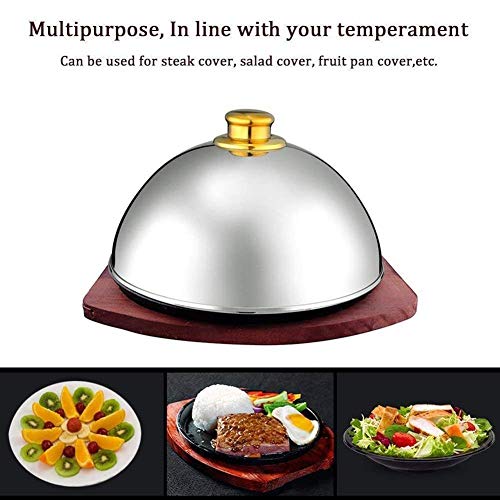 Pongnas Edelstahl Cloche Food Cover Dome Servierplatte Elegantes Gericht Ess Abendessen Küchen Restaurant (Sortierte Farbe) von Pongnas