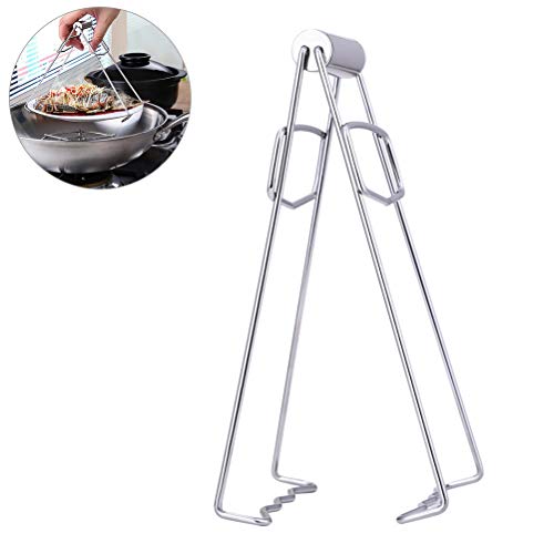 Pongnas Edelstahl Haltbare Faltbare Herzform Griff Anti-Verbrühung Küchen Klemme Zum Kochen (SILVER) von Pongnas