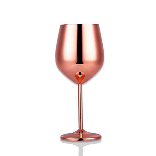 Pongnas Edelstahl Rotweinglas Goblets Getränk Goblet Party Barware Küchenwerkzeuge für Moderne Familien Bars Cafés (Rose) von Pongnas