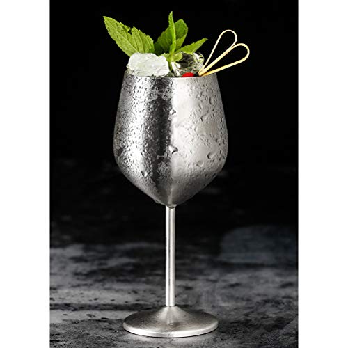 Pongnas Edelstahl Rotweinglas Goblets Getränk Goblet Party Barware Küchenwerkzeuge für Moderne Familien Bars Cafés (SILVER) von Pongnas