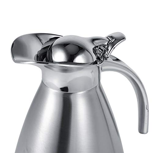 Pongnas Edelstahl Vakuum Isoliert Thermo Heißes Wasserflasche für Kaffeee Heiße Schokolade, Zinklegungsgriff Blau 2L (1.5L) von Pongnas