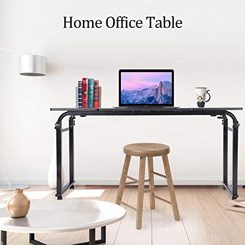 Pongnas Einstellbarer Laptop -Karren Mobiler Computer Schreibtisch Überkenner Schreibtisch mit Rädern Höhenlänge Zum (1,2 m / 3,9 Fuß) von Pongnas