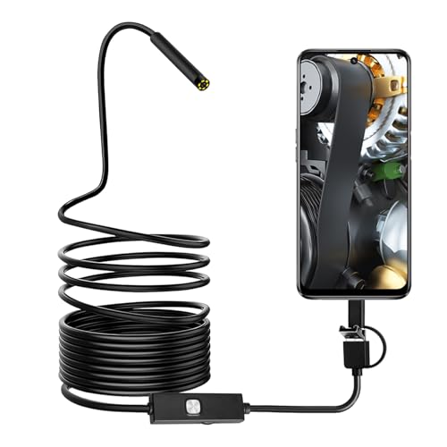 Pongnas Endoskop 0,3MP Kamera USB -Inspektion 3 in 1 LED Wasserdicht für 5m (5m) von Pongnas
