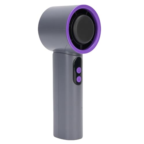 Pongnas Handheld -Lüfter Turbo Mini Lüfter Eiskompress mit Kühlkissen Tragbare Handheld Wiederaufladbare 3600 MAh für Reisebereich Camping Im Freien (Grau lila) von Pongnas