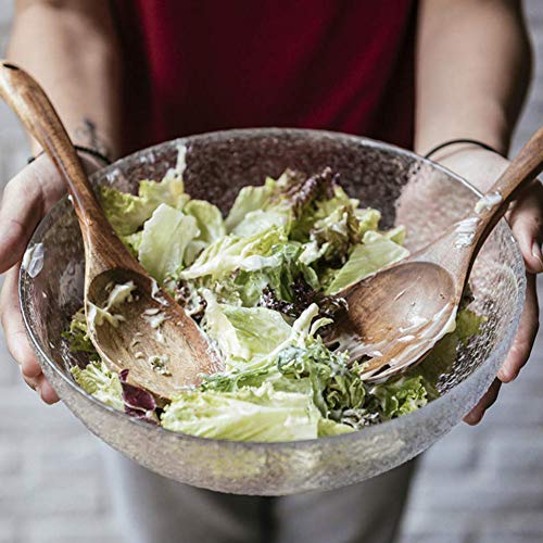 Pongnas Holzsalat-Server Salatlöffel und Gabel Set Leichtes Nichtmaterial für Küchenterrasse (Wie gezeigt) von Pongnas