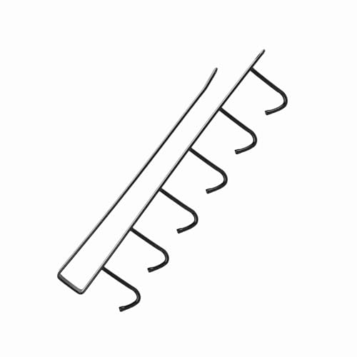 Pongnas Küchenlagerständer Schrank Regal Hanging Organizer für Utensilien Töpfe Handtücher Metall Weiß Schwarz 26 X 6,5 X 2,2 cm [Organisieren Sie Ihre Küche] (Black) von Pongnas