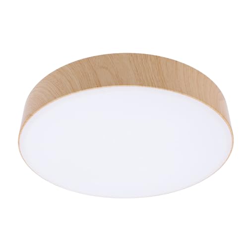 Pongnas LED Deckenleuchte Dimmbare Geräte mit Abgelegenem Schrittlosen Dimmen für Wohnzimmer Schlafzimmer (Holzfarbe) von Pongnas