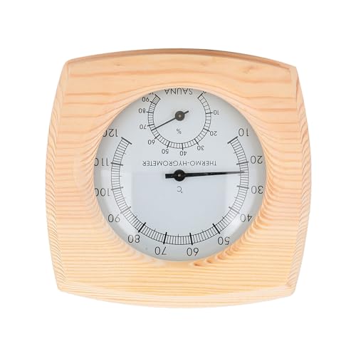 Pongnas Sauna Room Digital Thermometer Hygrometer Luftfeuchtigkeitstemperatur Holzmaterial Ideal für Sauna -Raum Pongnas Sauna Room Digital Thermometer Hygrometer Luftfeuchtigkeitstemperatur Holzmaterial Ideal für Sauna -Raum von Pongnas