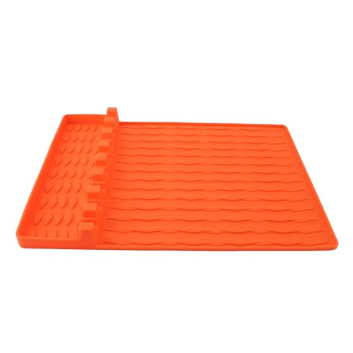 Pongnas Silikongrillmatte, Griddle Matte Grillmatte mit Hitzebeständigem, Leicht zu Reinigenden Vielseitigen Grillseitenschelfmatten Silikonspatelmatte für Außengrill Küchentheke (Typ 1) von Pongnas