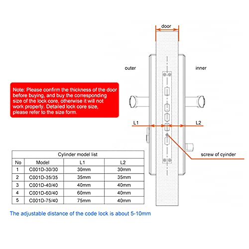 Pongnas Smart Cylinder -Sperre mit App Keyless Electronic Fingerabdruck BT Digital Passwort Code Security Lock Electric Lock Pongnas Smart Cylinder -Sperre mit App Keyless Electronic Fingerabdruck BT Digital Passwort Code Security Lock Electric Lock von Pongnas