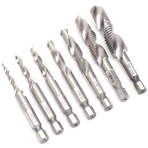 Pongnas Tippen Sie auf SET, Treffer Tippen Sie auf Integrierte Verbindung 7PCS TAP SET 1/4 Hex Shank Spiral Notch Kit auf. von Pongnas