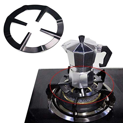 Pongnas Topf Herd Ständer Stahl Kaffeekanne Halter Gas Range Unterstützung Ring Gitter Gas Kochfeld Rack Küchen Zubehör (BLACK) von Pongnas