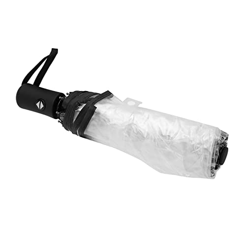 Pongnas Transparente Tragbare Fold -Damen Mode -Regenschirm für Reisen und Tägliche Verwendung (Black) von Pongnas