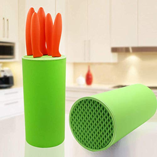 Pongnas Universal Cutter Block Cutter Halter Einzigartiger Schlitz Design Cutter Storper Organizer für Küchenmesser Spatulas Blütenarrangements Grün Grün (BLACK) von Pongnas
