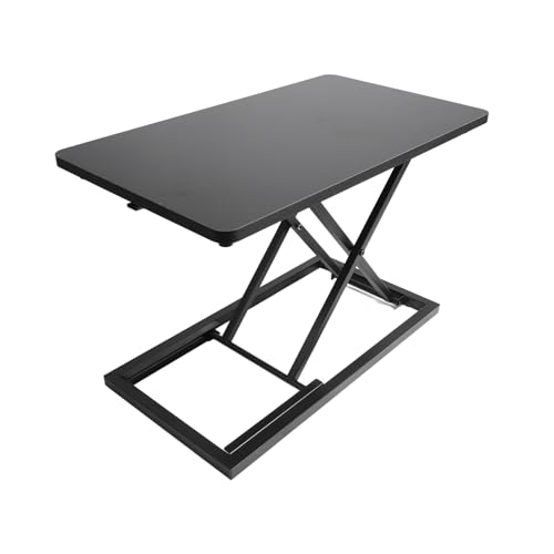 Stehschreibtisch, Stand -up -Schreibtisch Office Schreibtisch mit 7 Gears Klappern Laptop Desk Heben Sie den Rahmen Mobile Arbeitstisch Ständiger Computer Lifttisch für Standtisch Sit Ständer Heim von Pongnas