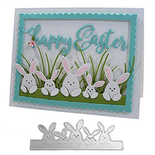 Ponnen Ostern Hase Stanzbögen Stanzschablonen Scrapbooking Stanzmaschine Stanzformen für Scrapbooking Kartenbasteln Album Papier Dekor von Ponnen