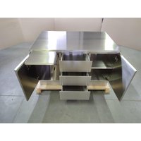 Kücheninsel | 152, 4 X 100, 1 99, 9 cm, Edelstahl, 3 Schränke; Die Hintere Ablage Ist Abnehmbar Zwei Personen Finden Platz An Der Bar von PonomaSteel