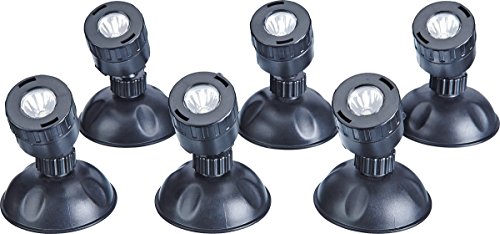 Pontec 43187 PondoStar LED Set 6 - Unterwasserbeleuchtung / Komplettes Beleuchtungsset aus 6 LED-Scheinwerfern / Beleuchtung für Garten und Teich von Pontec