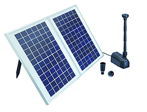 Pontec 43326 PondoSolar 1600 - Wasserspielset mit leistungsstarker Fontänenpumpe / Solarstromsystem von Pontec